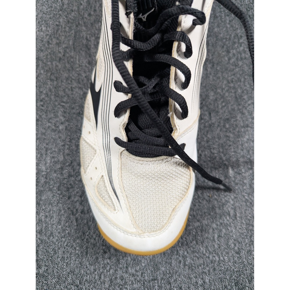 Mizuno Cyclone Speed 3 Womens Volleyball Shoes White Black Gum Sole Indoor Court - Picture 4 of 10